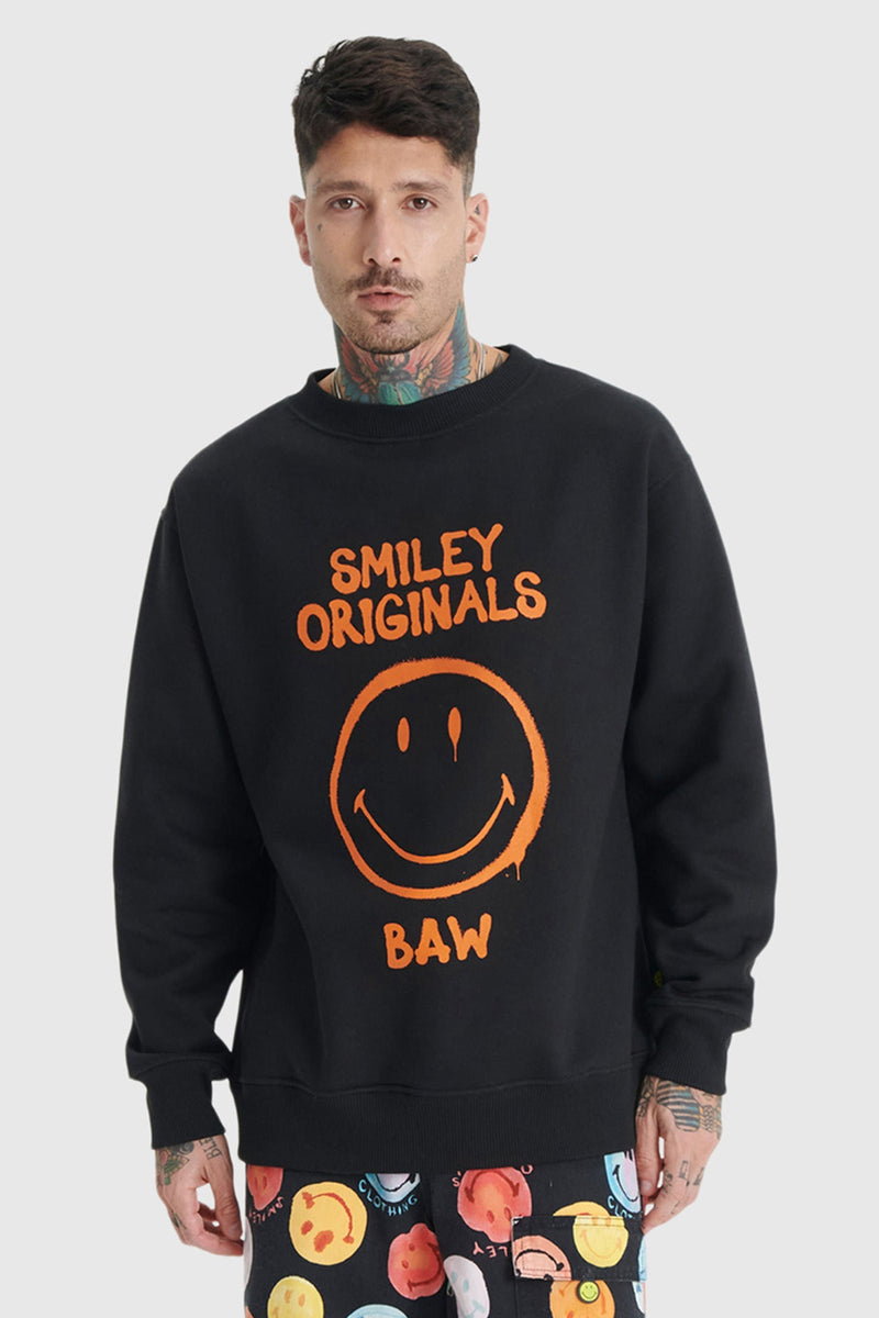 SWEATSHIRT BAW X SMILEY SPRAY