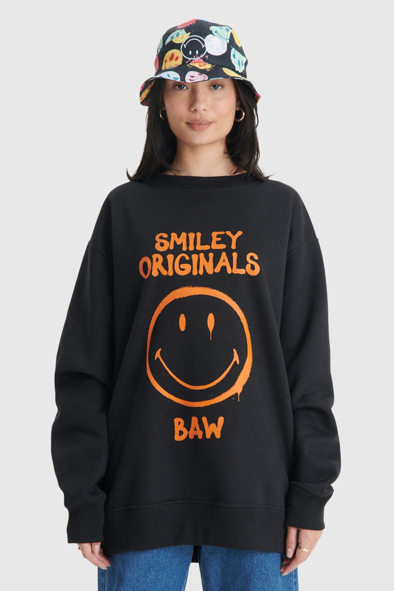 SWEATSHIRT BAW X SMILEY SPRAY