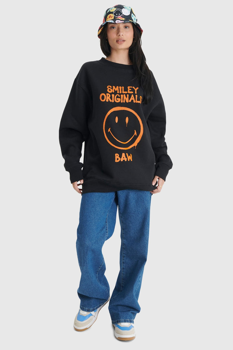 SWEATSHIRT BAW X SMILEY SPRAY