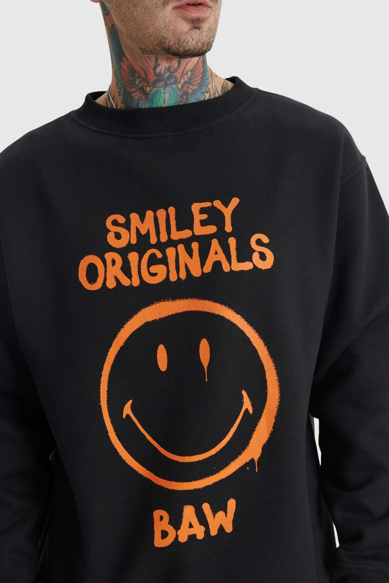 SWEATSHIRT BAW X SMILEY SPRAY