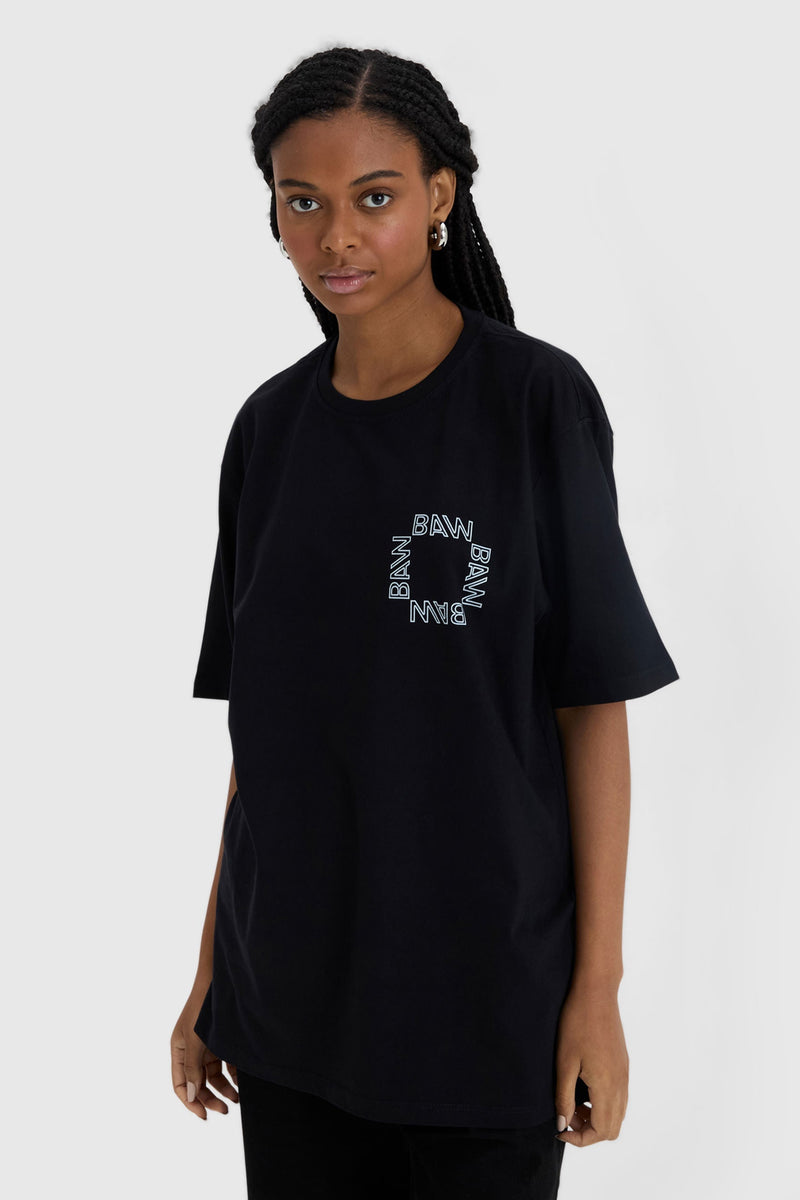 Camiseta Regular Letter Square